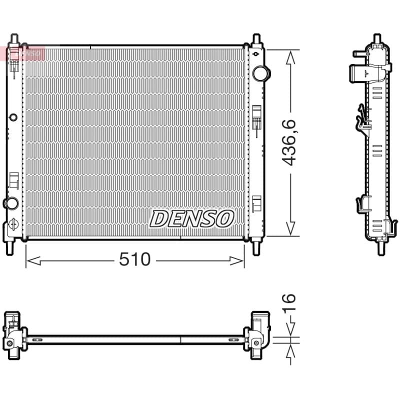DENSO radiatorius, variklio aušinimas DRM46078