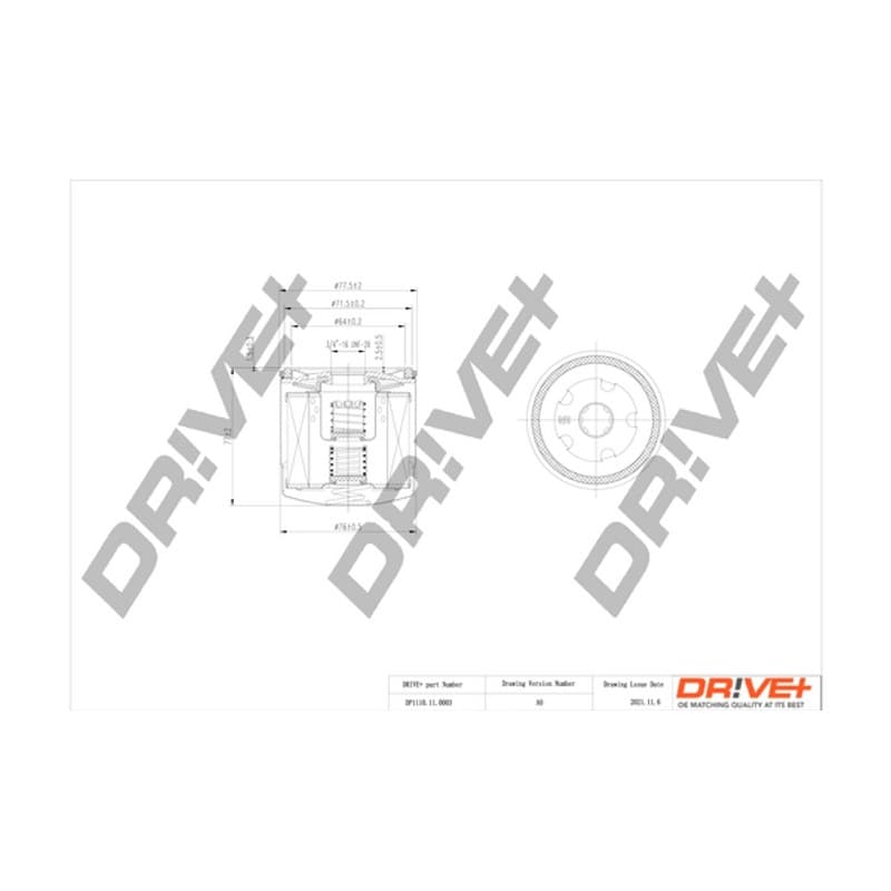 DRVE DP1110.11.0003 alyvos filtras
