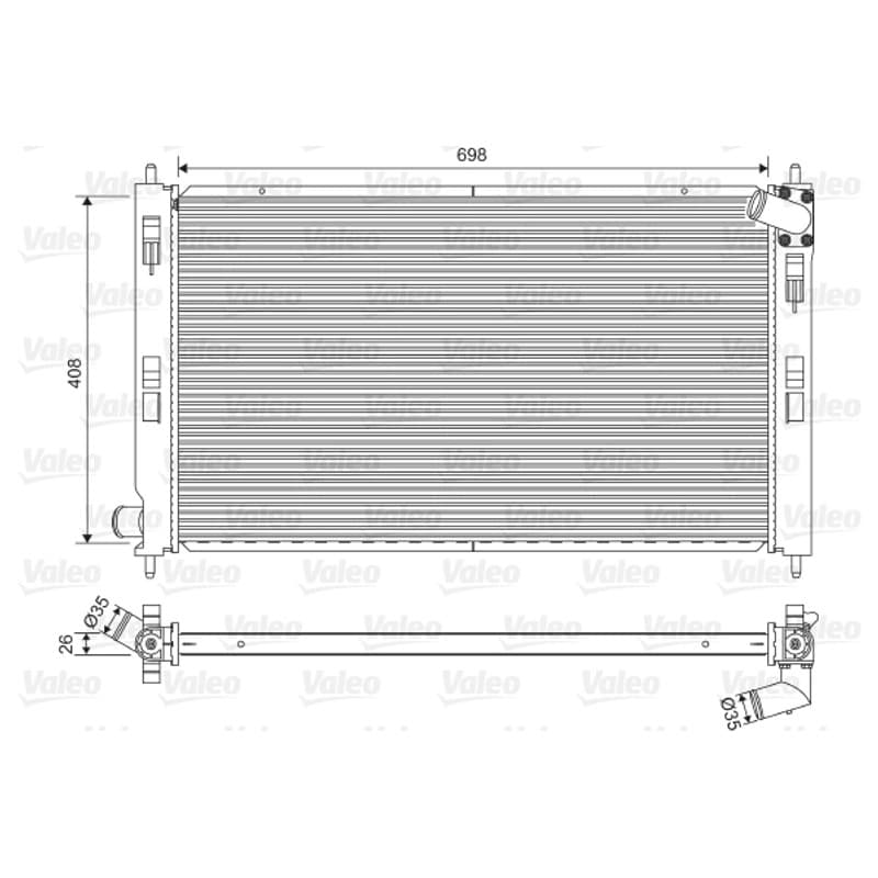 VALEO radiatorius, variklio aušinimas 701577