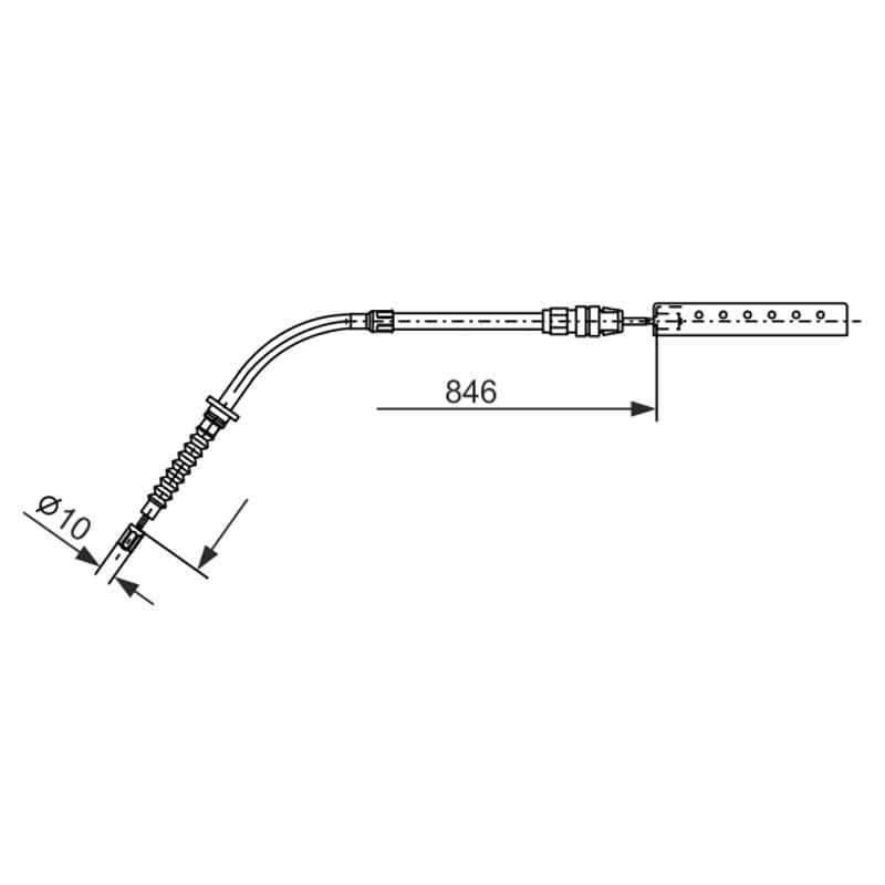 BOSCH 1 987 482 866 trosas, stovėjimo stabdys