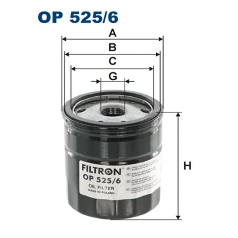 FILTRON Alyvos filtras OP 525/6