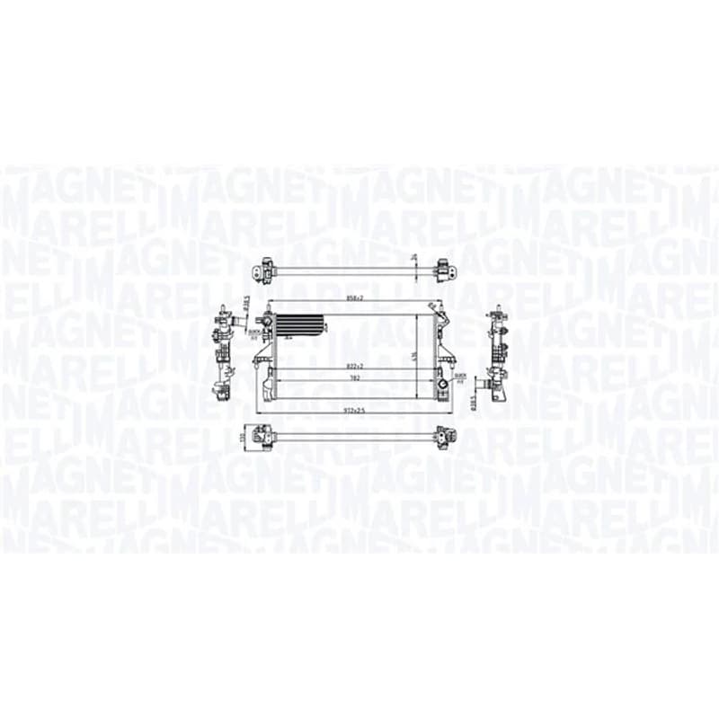 MAGNETIMARELLI radiatorius, variklio aušinimas 350213216700