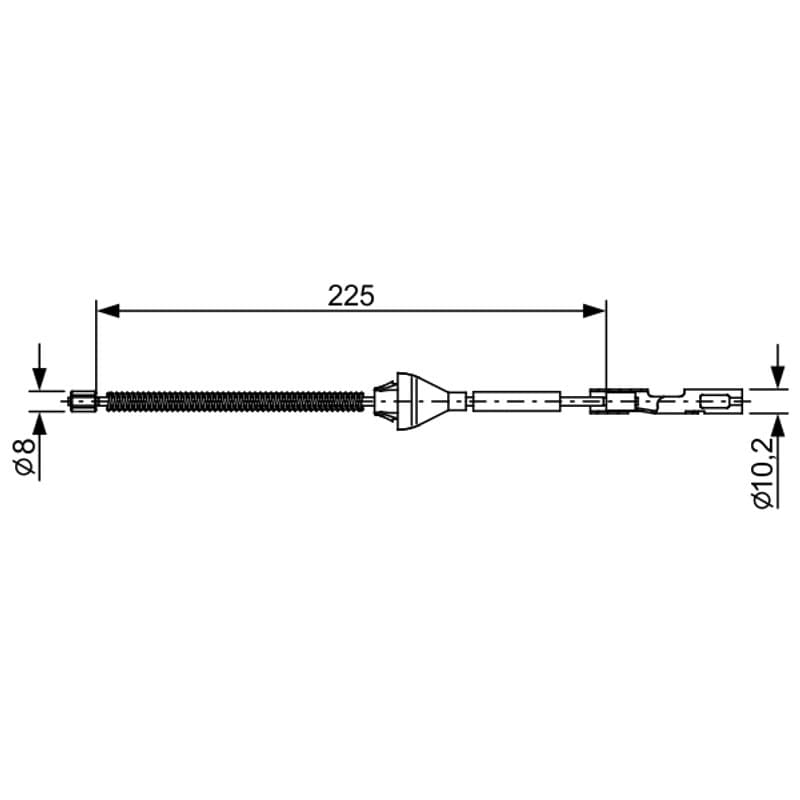 BOSCH 1 987 482 705 trosas, stovėjimo stabdys