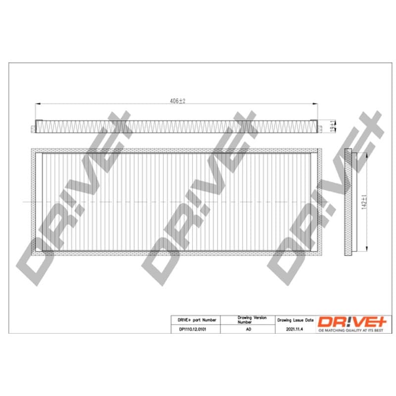 DRVE DP1110.12.0101 filtras, salono oras
