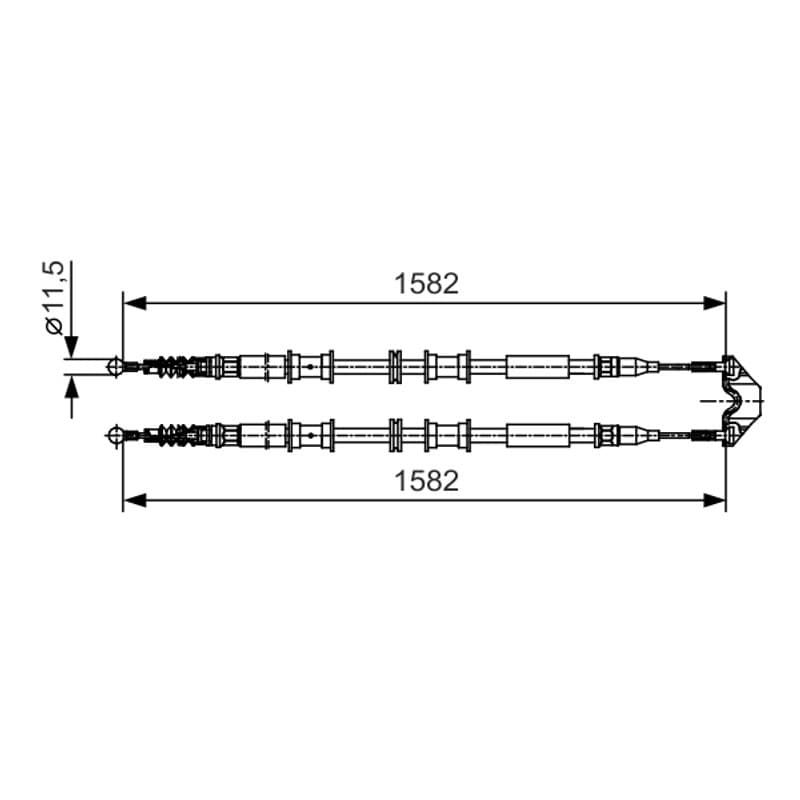 BOSCH 1 987 482 138 trosas, stovėjimo stabdys