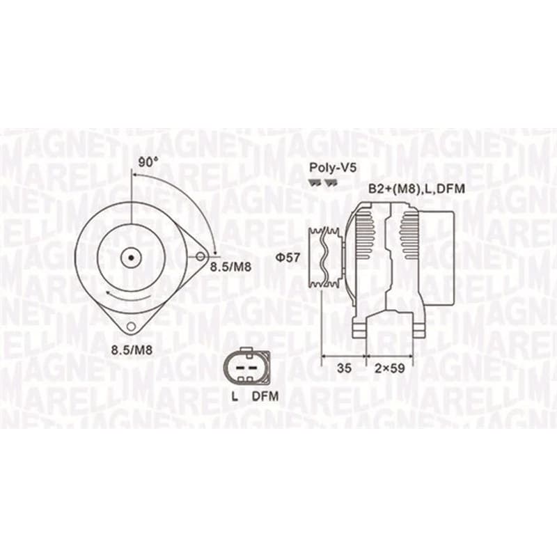 MAGNETIMARELLI kintamosios srovės generatorius 063731675010
