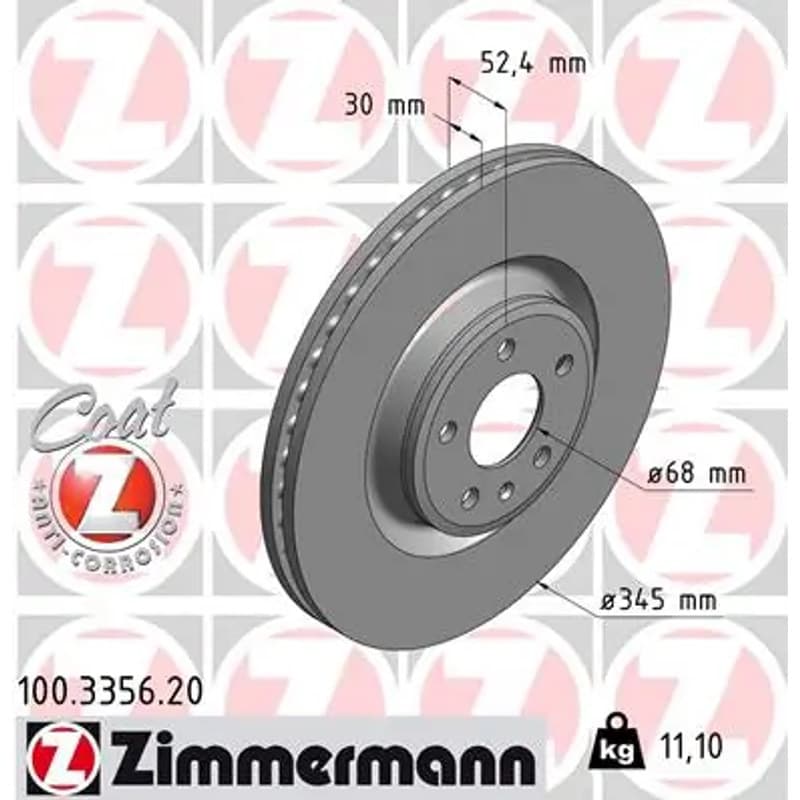 ZIMMERMANN stabdžių diskas 100.3356.20