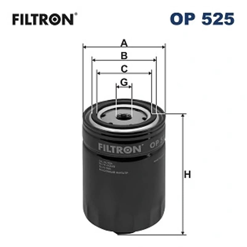FILTRON Alyvos filtras OP 525
