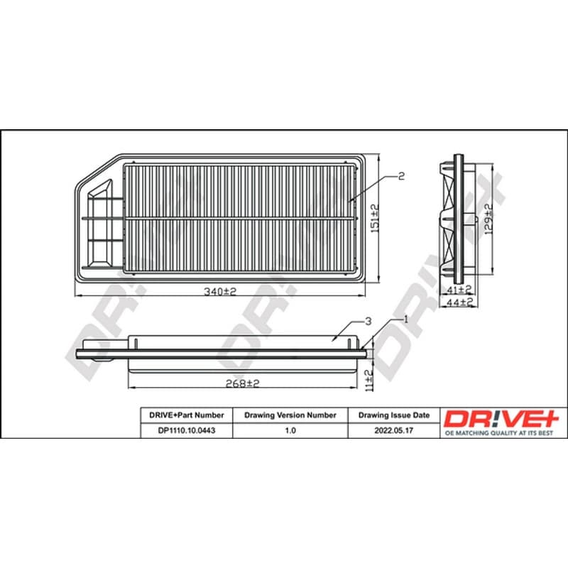 DRVE DP1110.10.0443 oro filtras