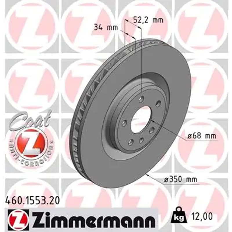 ZIMMERMANN stabdžių diskas 460.1553.20