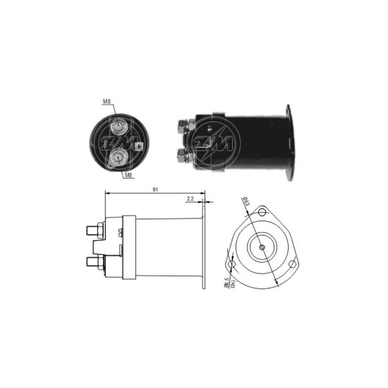 ERA solenoidinis jungiklis, starteris ZM555