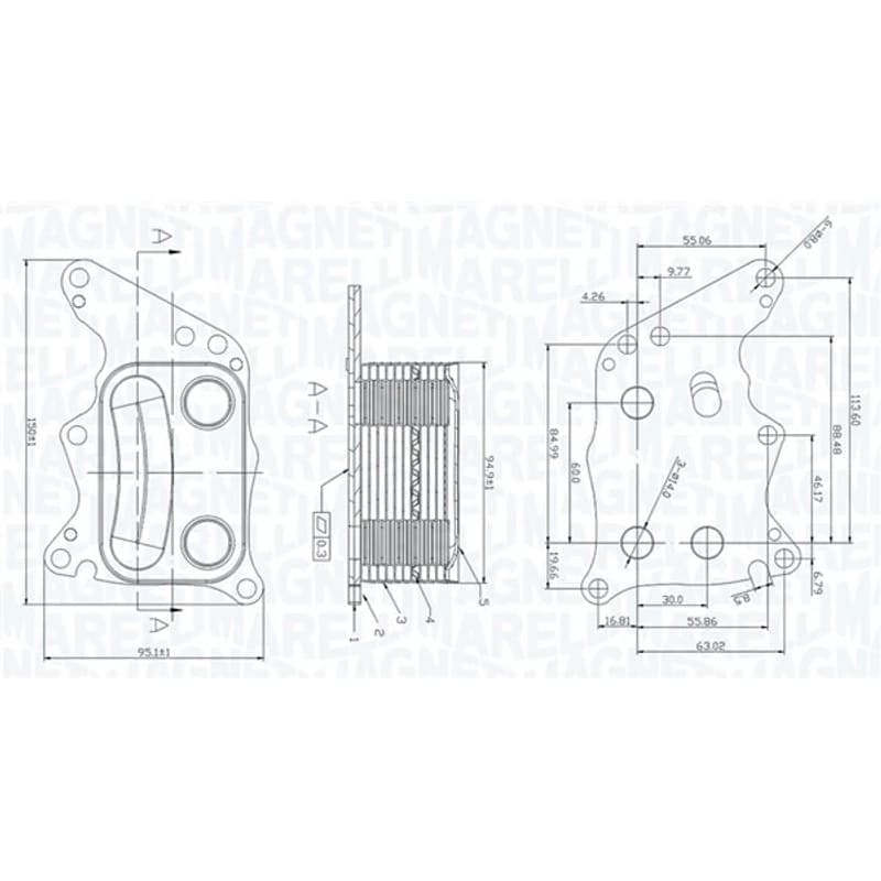 MAGNETIMARELLI alyvos aušintuvas, variklio alyva 350300005200