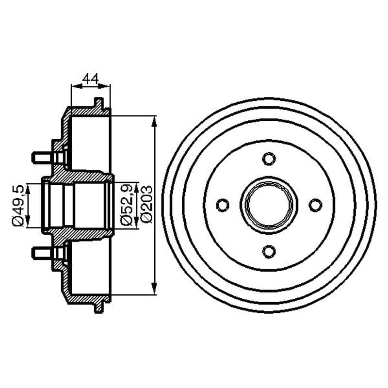 BOSCH 0 986 477 102 stabdžių būgnas