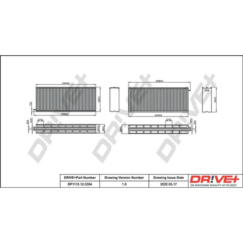 DRVE DP1110.12.0354 filtras, salono oras