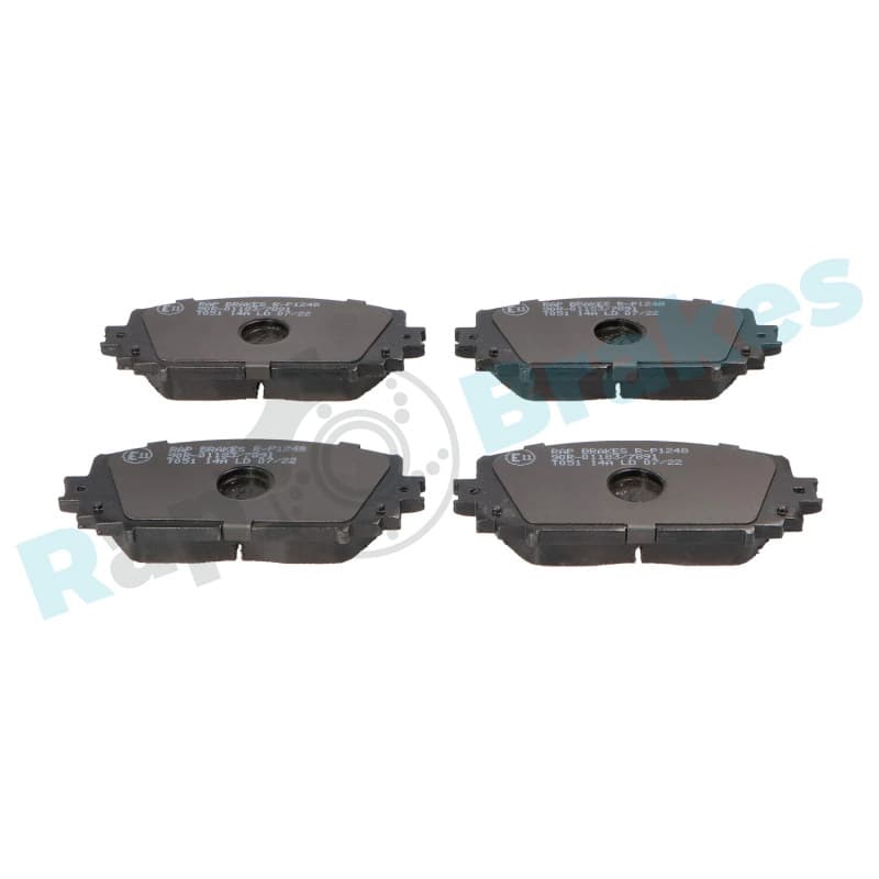 RAPBRAKES stabdžių trinkelių rinkinys, diskinis stabdys R-P1248