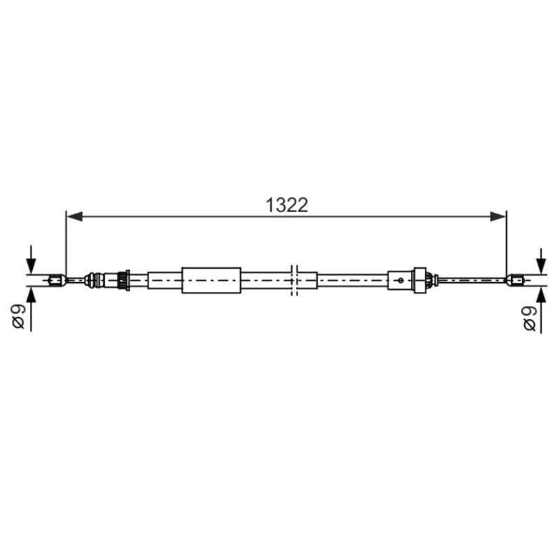 BOSCH 1 987 482 385 trosas, stovėjimo stabdys