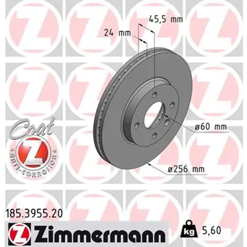 ZIMMERMANN stabdžių diskas 185.3955.20