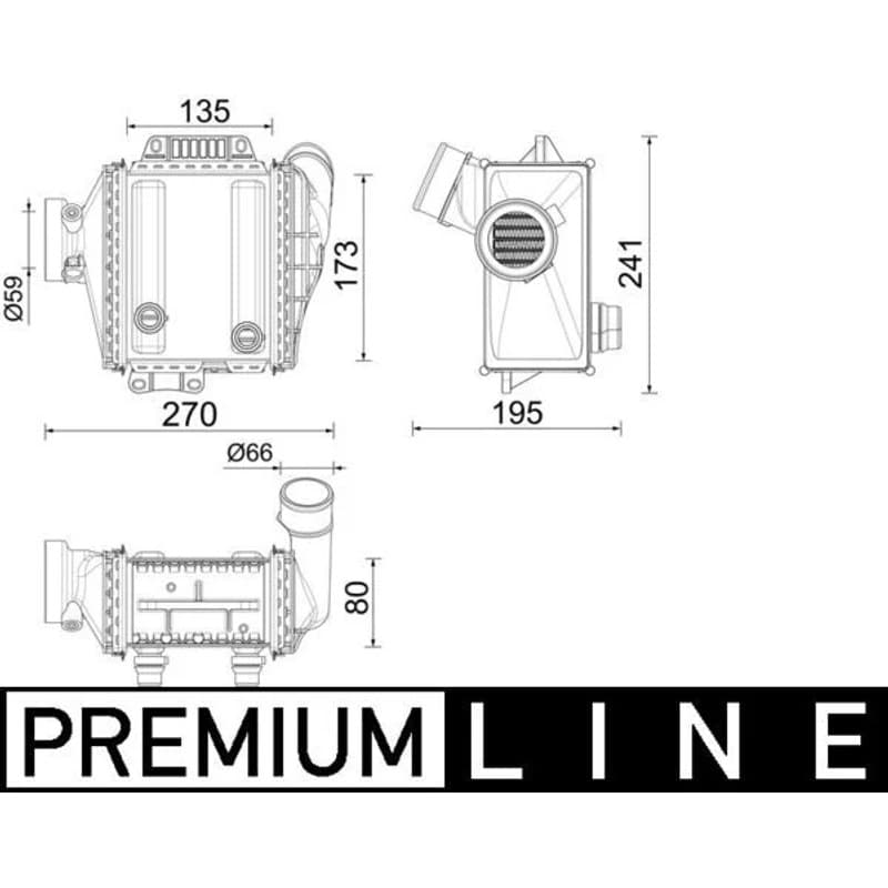 MAHLE CI 639 000P tarpinis suslėgto oro aušintuvas, kompresorius