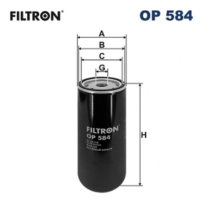 FILTRON alyvos filtras OP 584