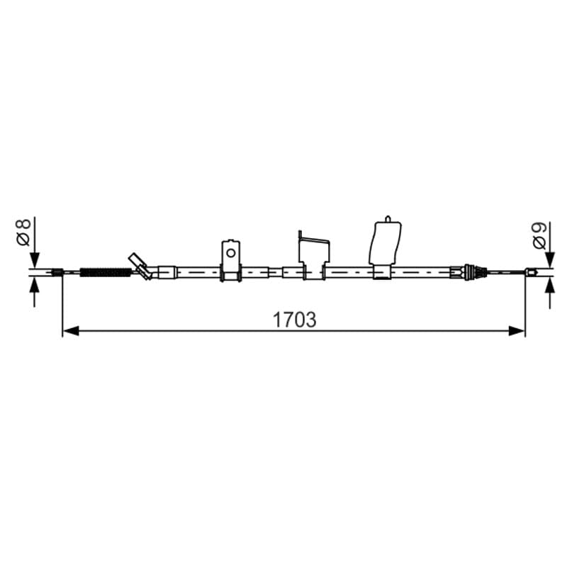 BOSCH 1 987 482 338 trosas, stovėjimo stabdys