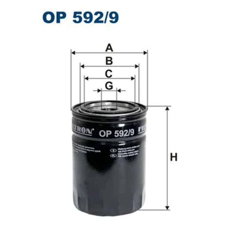 FILTRON alyvos filtras OP 592/9