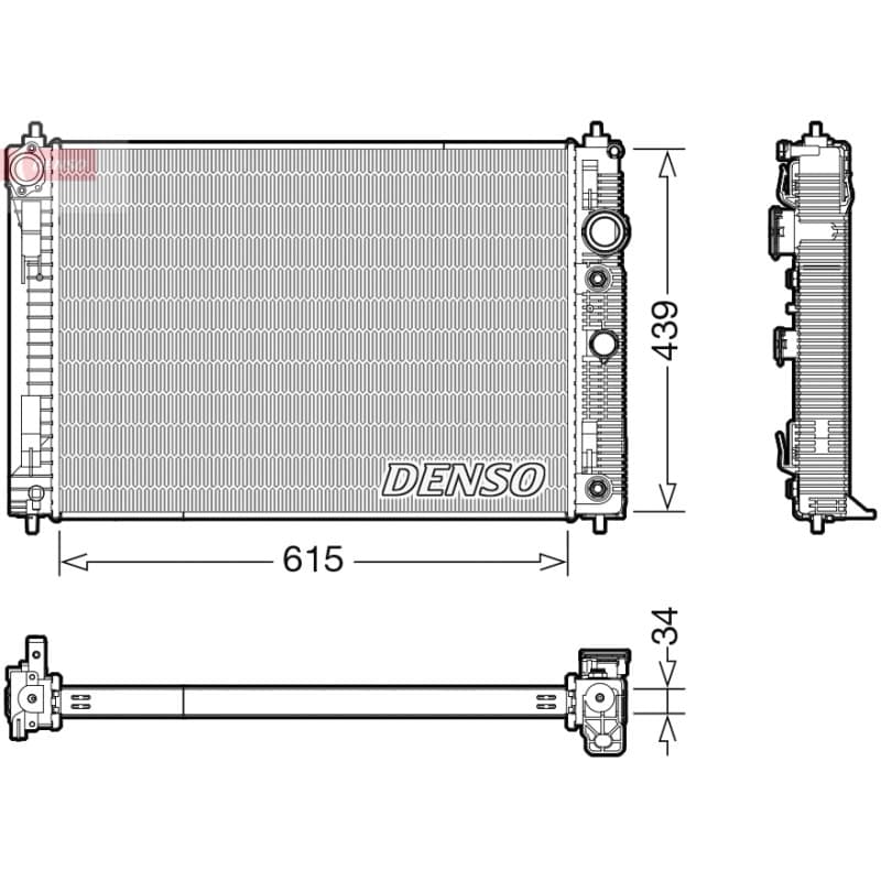 DENSO radiatorius, variklio aušinimas DRM46045