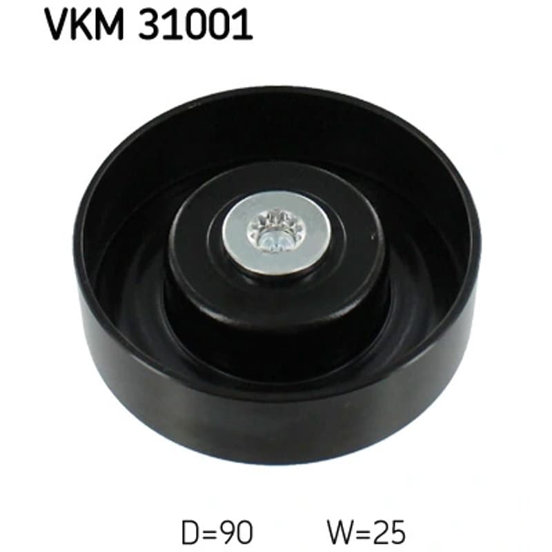SKF VKM 31001 kreipiantysis skriemulys, V formos rumbuotas diržas