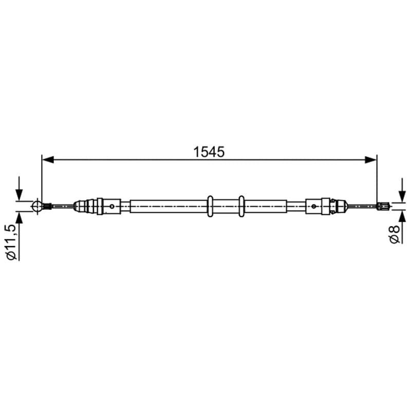 BOSCH 1 987 482 551 trosas, stovėjimo stabdys