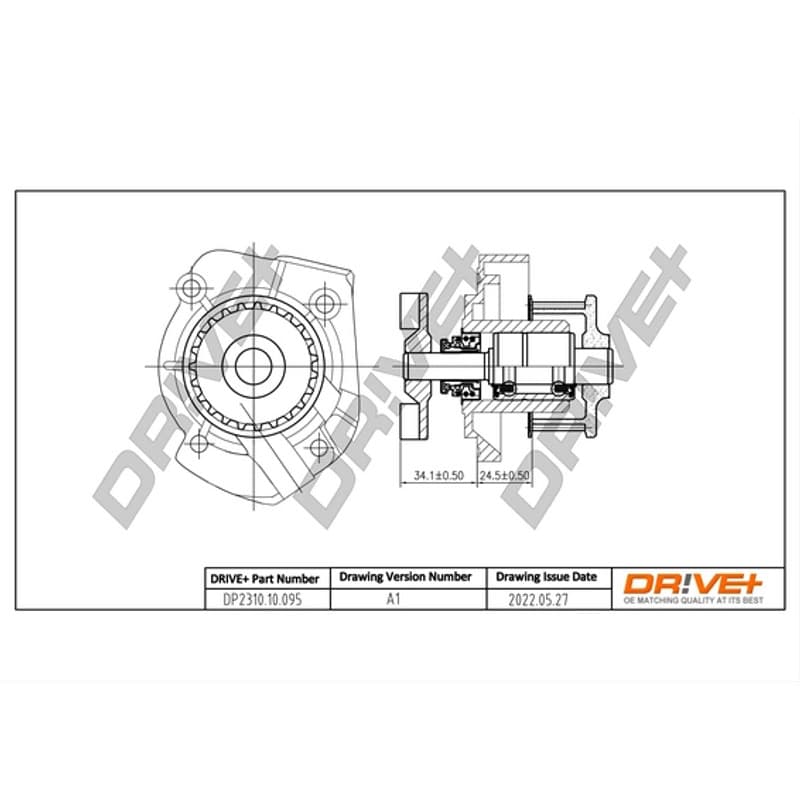 DRVE Vandens siurblys, variklio aušinimas DP2310.10.095