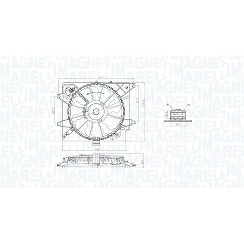 MAGNETIMARELLI ventiliatorius, radiatoriaus 069422789010