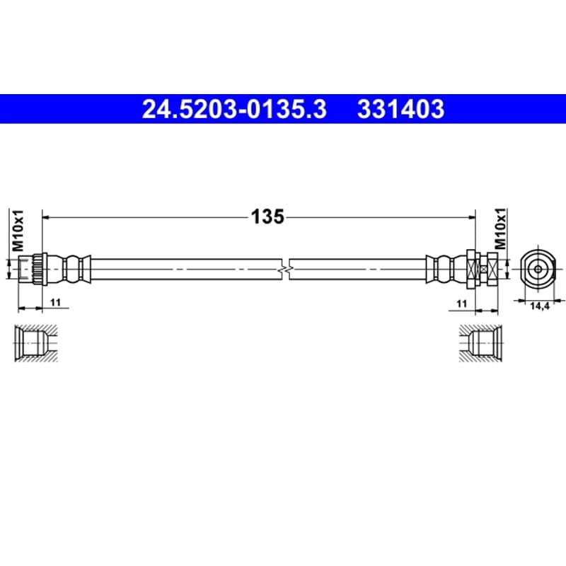 ATE stabdžių žarnelė 24.5203-0135.3