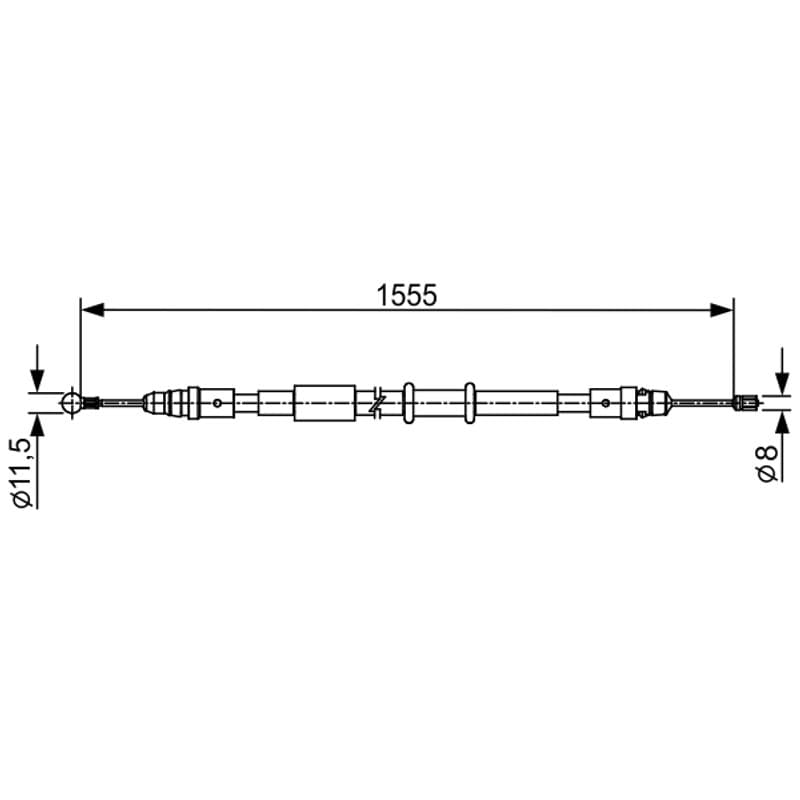 BOSCH 1 987 482 552 trosas, stovėjimo stabdys