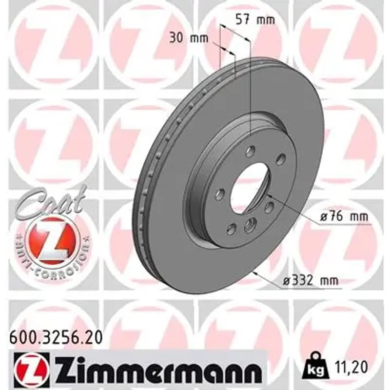 ZIMMERMANN stabdžių diskas 600.3256.20