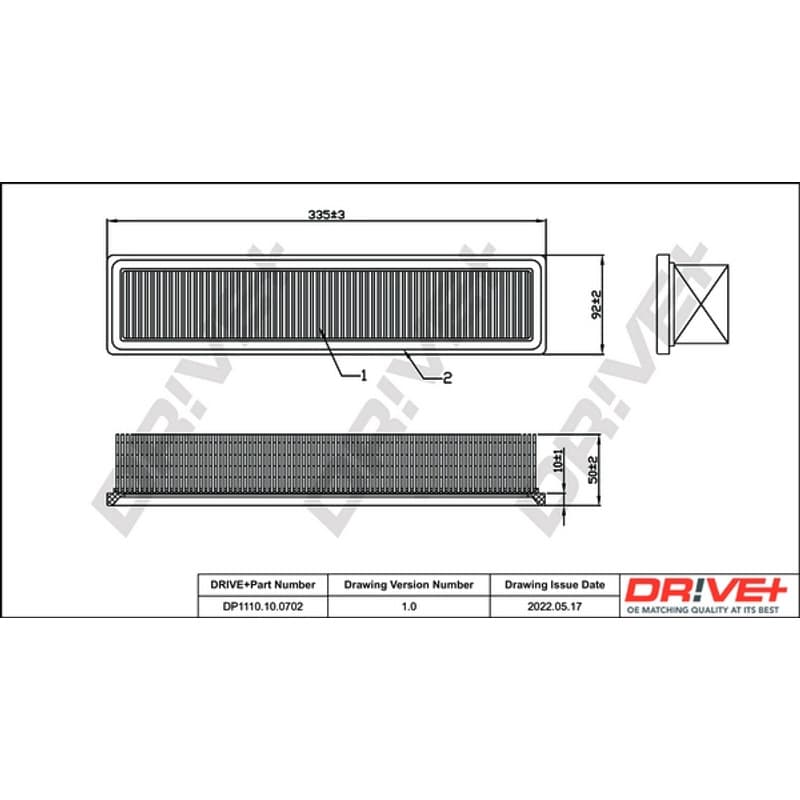 DRVE DP1110.10.0702 oro filtras