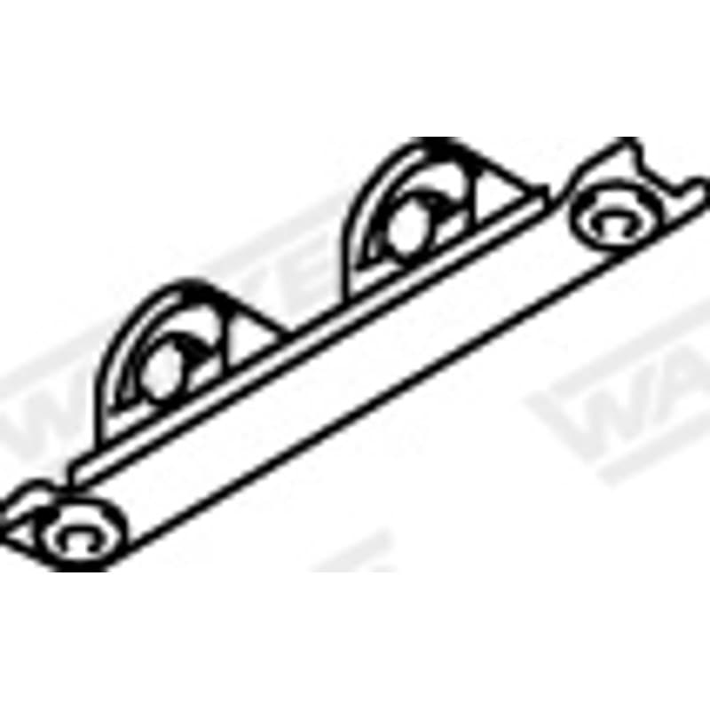 WALKER 80458 guminė juosta, išmetimo sistema