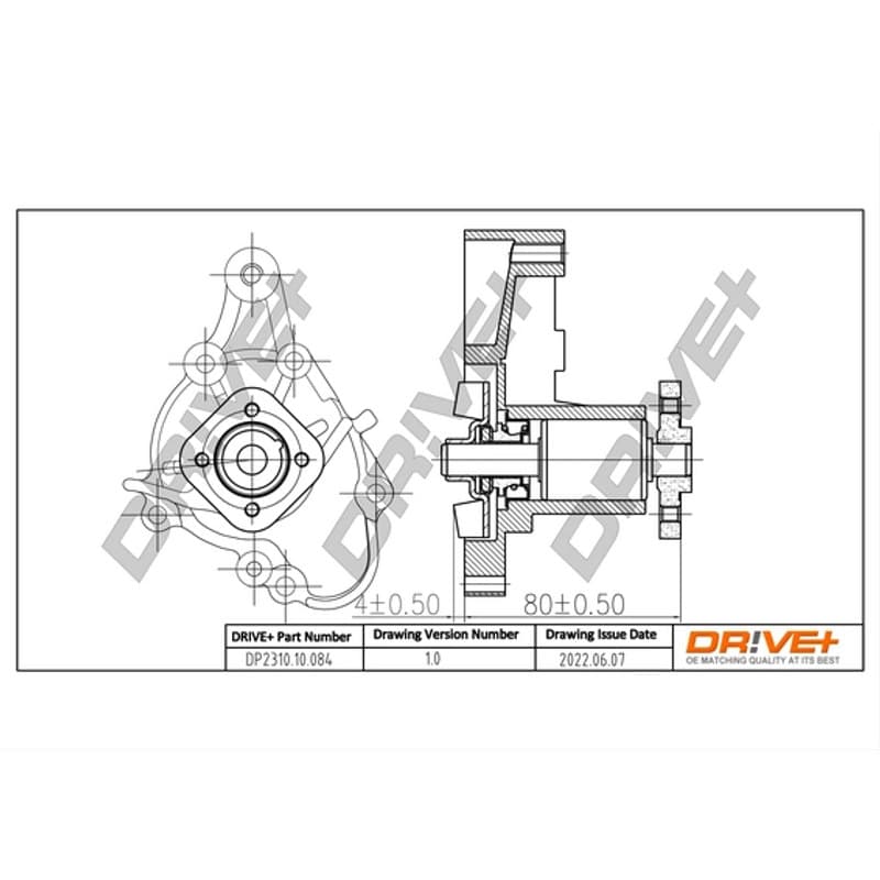 DRVE Vandens siurblys, variklio aušinimas DP2310.10.084