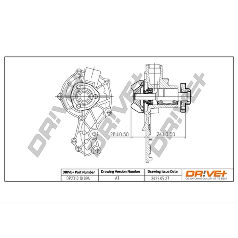 DRVE Vandens siurblys, variklio aušinimas DP2310.10.094