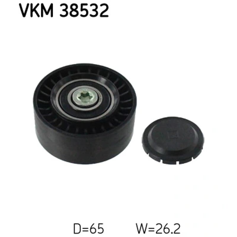 SKF VKM 38532 kreipiantysis skriemulys, V formos rumbuotas diržas