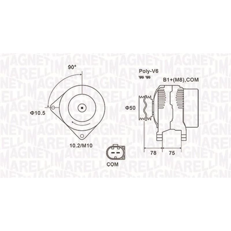 MAGNETIMARELLI kintamosios srovės generatorius 063731825010