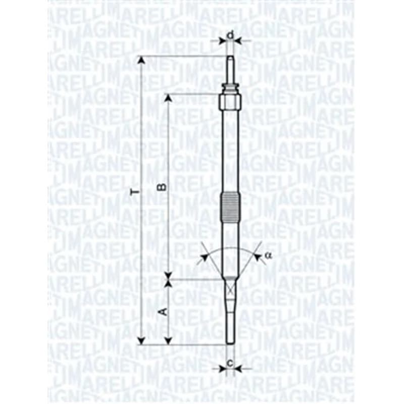 MAGNETIMARELLI kaitinimo žvakė 062900033304