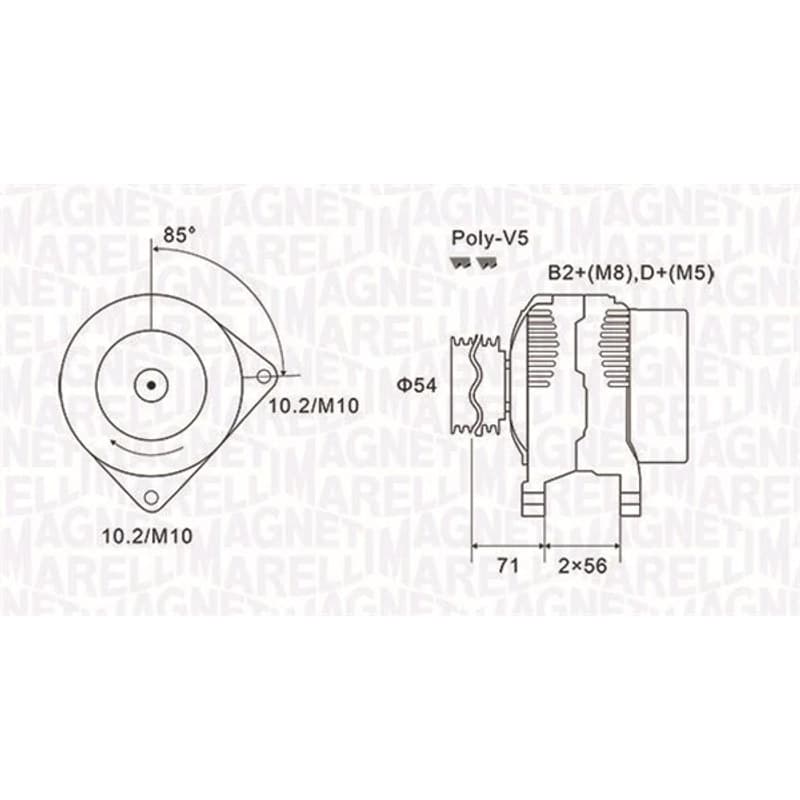 MAGNETIMARELLI kintamosios srovės generatorius 063731833010