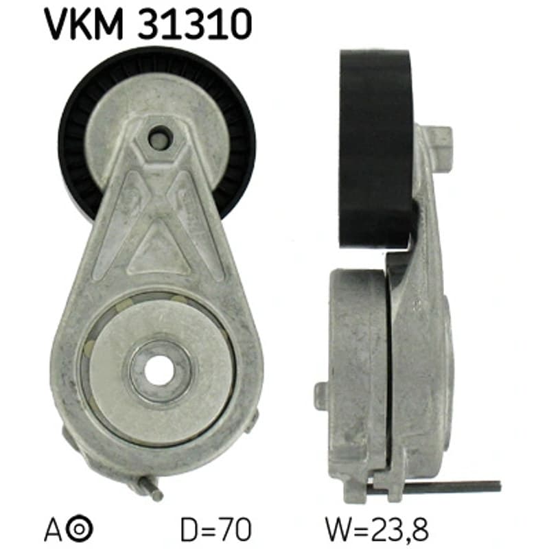 SKF VKM 31310 diržo įtempiklis, V formos rumbuotas diržas