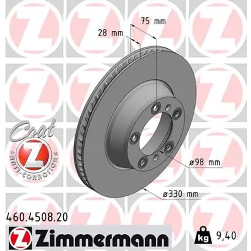 ZIMMERMANN stabdžių diskas 460.4508.20