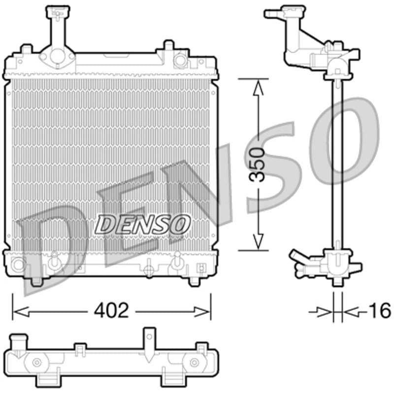 DENSO radiatorius, variklio aušinimas DRM47027