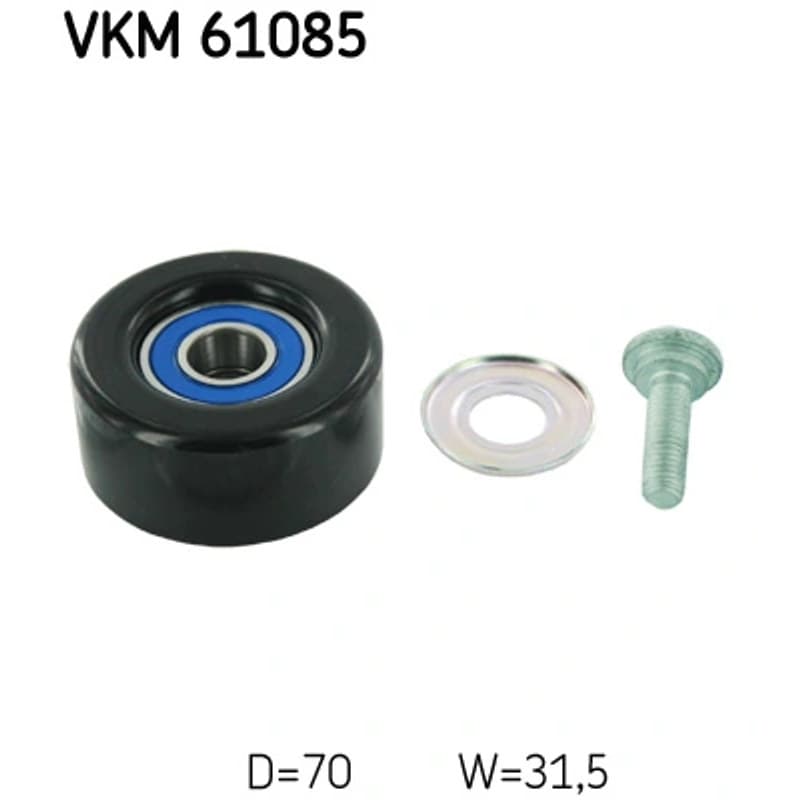 SKF VKM 61085 kreipiantysis skriemulys, V formos rumbuotas diržas