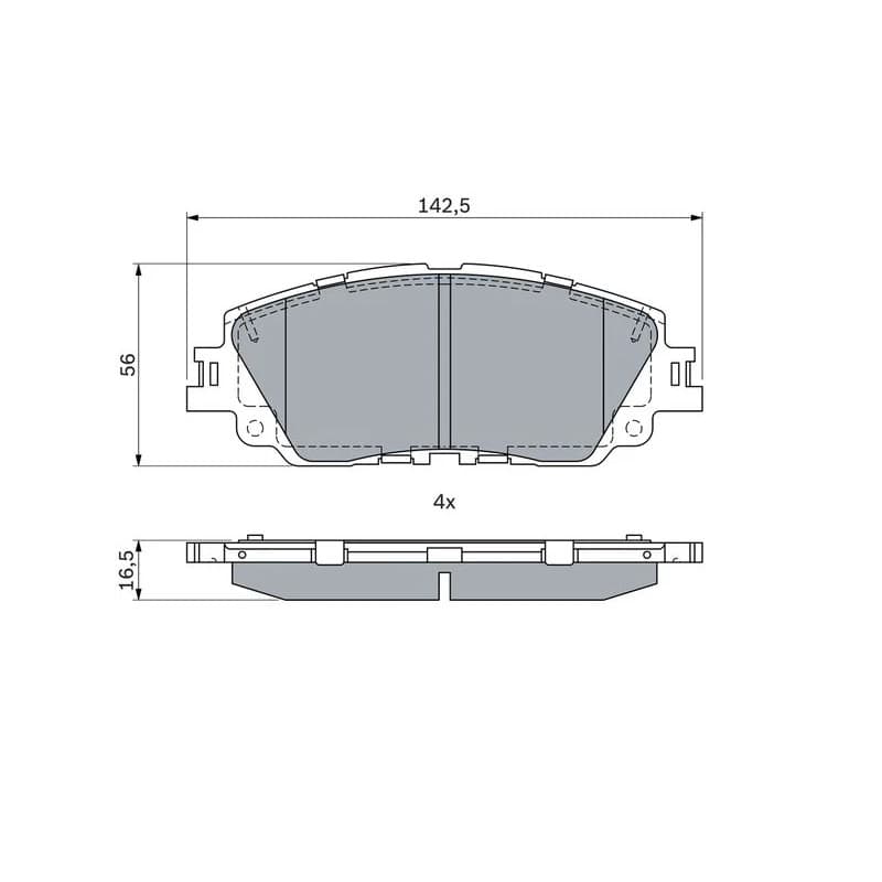 BOSCH 0 986 424 899 stabdžių trinkelių rinkinys, diskinis stabdys