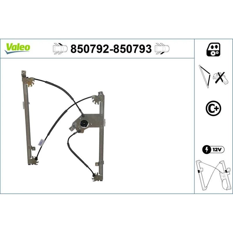 VALEO lango pakėliklis 850792