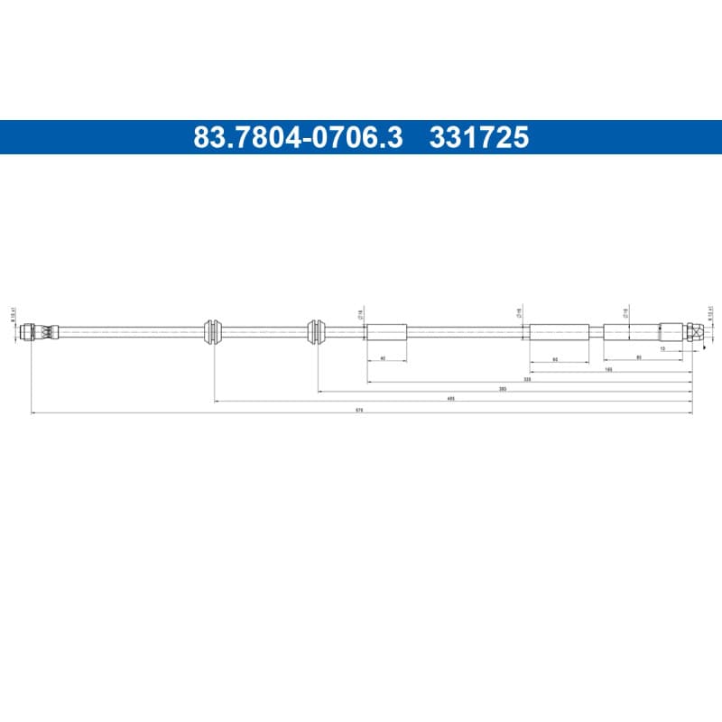 ATE stabdžių žarnelė 83.7804-0706.3