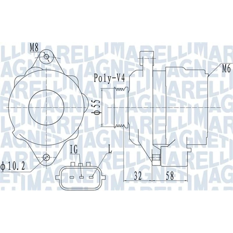 MAGNETIMARELLI 063731943010 kintamosios srovės generatorius