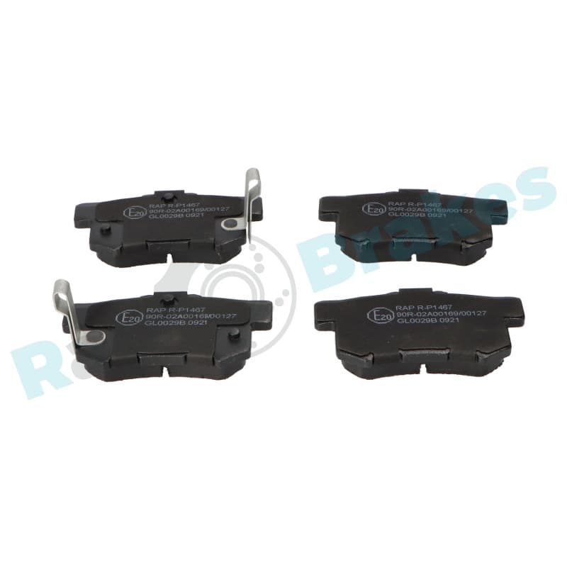 RAPBRAKES stabdžių trinkelių rinkinys, diskinis stabdys R-P1467